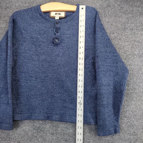 Joseph Abboud Merino Wool Blend Sweater Women Size XXL Blue 1/4 Button Henley - Picture 4 of 11